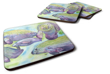 Load image into Gallery viewer, Manatee Coasters - Set of 4 Lightweight Foam, Absorbent Drink Coasters