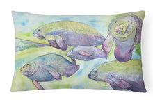 Load image into Gallery viewer, Manatee Decorative Pillow - Mantee Family – Indoor &amp; Outdoor Coastal Home Accent