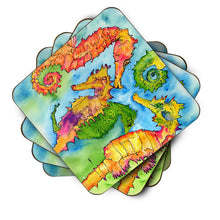 Load image into Gallery viewer, Seahorse Coasters - Set of 4 Lightweight Foam, Absorbent Drink Coasters