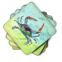 Load image into Gallery viewer, Crab Coasters - Set of 4 Lightweight Foam, Absorbent Drink Coasters