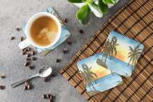 Load image into Gallery viewer, Palm Tree  Coasters - Set of 4 Lightweight Foam, Absorbent Drink Coasters