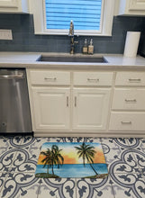 Load image into Gallery viewer, Palm Tree Machine Washable Memory Foam Mat 8551RUG