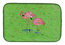 Load image into Gallery viewer, Flamingo Dish Drying Mat – Absorbent, Artistic Kitchen Essentials 8567DDM