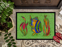Load image into Gallery viewer, Tropical Fish on Green Doormat - 24x36 Decorative Floor Mat – Indoor/Outdoor Rug