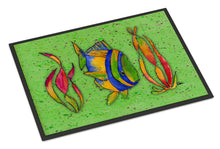 Load image into Gallery viewer, Tropical Fish on Green Doormat - 24x36 Decorative Floor Mat – Indoor/Outdoor Rug