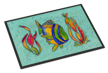 Load image into Gallery viewer, Tropical Fish on Teal Doormat - 24x36 Decorative Floor Mat – Indoor/Outdoor Rug