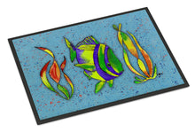 Load image into Gallery viewer, Tropical Fish on Blue Doormat - 24x36 Decorative Floor Mat – Indoor/Outdoor Rug
