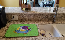 Load image into Gallery viewer, Tropical Fish on Green Dish Drying Mat – Absorbent, Artistic Kitchen Essentials 8574DDM