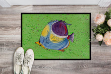 Load image into Gallery viewer, Tropical Fish on Green Doormat - 24x36 Decorative Floor Mat – Indoor/Outdoor Rug