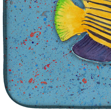 Load image into Gallery viewer, Tropical Fish on Blue Dish Drying Mat – Absorbent, Artistic Kitchen Essentials 8579DDM