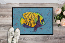 Load image into Gallery viewer, Tropical Fish on Blue Doormat - 24x36 Decorative Floor Mat – Indoor/Outdoor Rug