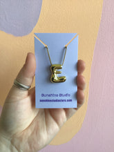 Load image into Gallery viewer, Bubble Letter Initial Necklace