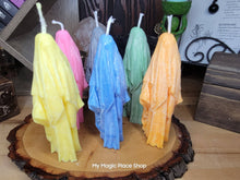 Load image into Gallery viewer, Ghost Handmade Candle , Palm wax Candle , Halloween Candle , white Ghost candle: Red