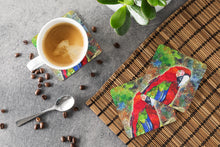 Load image into Gallery viewer, Parrot  Coasters - Set of 4 Lightweight Foam, Absorbent Drink Coasters