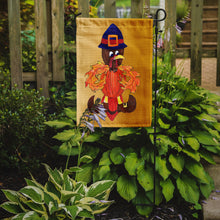 Load image into Gallery viewer, Thanksgiving Turkey Pilgrim Fleur de lis Garden Flag – Decorative Outdoor Yard Flag