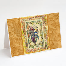 Load image into Gallery viewer, Palm Tree Greeting Cards -  Blank Note Cards – 8-Pack of Artist-Designed Cards with Envelopes