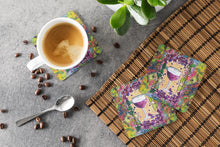 Load image into Gallery viewer, Wine  Coasters - Set of 4 Lightweight Foam, Absorbent Drink Coasters