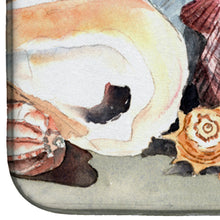 Load image into Gallery viewer, Sea Shells Dish Drying Mat – Absorbent, Artistic Kitchen Essentials 8619DDM