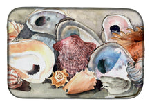 Load image into Gallery viewer, Sea Shells Dish Drying Mat – Absorbent, Artistic Kitchen Essentials 8619DDM