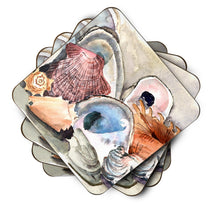 Load image into Gallery viewer, Sea Shells Coasters - Set of 4 Lightweight Foam, Absorbent Drink Coasters