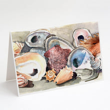 Load image into Gallery viewer, Sea Shells Greeting Cards -  Blank Note Cards – 8-Pack of Artist-Designed Cards with Envelopes