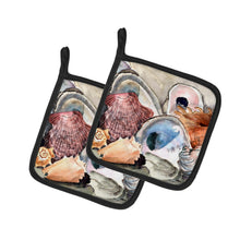 Load image into Gallery viewer, Sea Shells Pot Holders - Set of 2 Decorative Kitchen Helpers | Made in the USA 8619PTHD