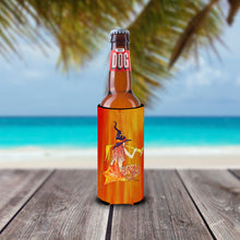 Load image into Gallery viewer, Mermaid in Witches Hat Halloween Slim Can Hugger – Fun &amp; Functional Drink Coolers 8629MUK