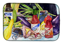 Load image into Gallery viewer, Crystal Hot Sauce with Seafood Dish Drying Mat – Absorbent, Artistic Kitchen Essentials 8637DDM