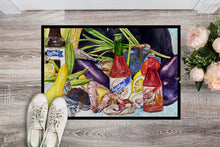 Load image into Gallery viewer, Crystal Hot Sauce with Seafood Doormat - 24x36 Decorative Floor Mat – Indoor/Outdoor Rug