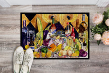 Load image into Gallery viewer, Crystal Hot Sauce with Fleur De lis and Wine Doormat - 24x36 Decorative Floor Mat – Indoor/Outdoor Rug