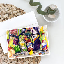 Load image into Gallery viewer, Crystal Hot Sauce with Camellia Beans and Black Skillet Greeting Cards -  Blank Note Cards – 8-Pack of Artist-Designed Cards with Envelopes