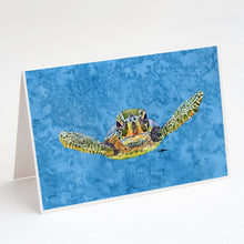 Load image into Gallery viewer, Turtle  Coming at you Greeting Cards -  Blank Note Cards – 8-Pack of Artist-Designed Cards with Envelopes