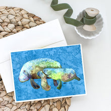 Load image into Gallery viewer, Manatee Momma and Baby Greeting Cards -  Blank Note Cards – 8-Pack of Artist-Designed Cards with Envelopes