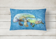 Load image into Gallery viewer, Manatee Throw Pillow – Decorative Indoor &amp; Outdoor Coastal Home Accent