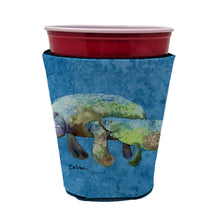 Load image into Gallery viewer, Manatee Momma and Baby Cup Hugger - Reusable Party Cup Sleeve with Personality