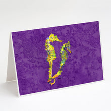Load image into Gallery viewer, Seahorse Couple Greeting Cards -  Blank Note Cards – 8-Pack of Artist-Designed Cards with Envelopes