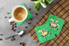 Load image into Gallery viewer, Turtle  Coasters - Set of 4 Lightweight Foam, Absorbent Drink Coasters