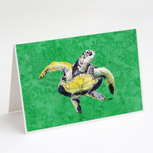 Load image into Gallery viewer, Loggerhead Turtle  Dancing Greeting Cards -  Blank Note Cards – 8-Pack of Artist-Designed Cards with Envelopes