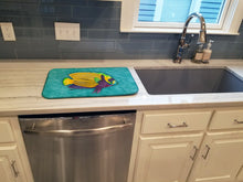 Load image into Gallery viewer, Tropical Fish Dish Drying Mat – Absorbent, Artistic Kitchen Essentials 8674DDM