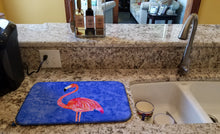 Load image into Gallery viewer, Flamingo Dish Drying Mat – Absorbent, Artistic Kitchen Essentials 8685DDM