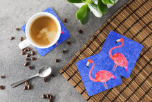 Load image into Gallery viewer, Flamingo  Coasters - Set of 4 Lightweight Foam, Absorbent Drink Coasters