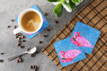 Load image into Gallery viewer, Flamingo  Coasters - Set of 4 Lightweight Foam, Absorbent Drink Coasters