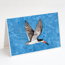 Load image into Gallery viewer, Bird on Blue Greeting Cards -  Blank Note Cards – 8-Pack of Artist-Designed Cards with Envelopes