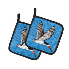 Load image into Gallery viewer, Bird on Blue Pot Holders - Set of 2 Decorative Kitchen Helpers | Made in the USA 8692PTHD