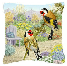 Load image into Gallery viewer, European Goldfinches by Sarah Adams Canvas Decorative Pillow ASAD0691PW1414