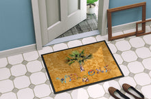 Load image into Gallery viewer, Welcome Palm Tree on Gold Doormat - 24x36 Decorative Floor Mat – Indoor/Outdoor Rug