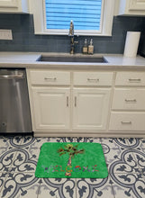 Load image into Gallery viewer, Welcome Palm Tree on Green Machine Washable Memory Foam Mat 8710RUG