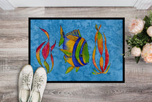 Load image into Gallery viewer, Troical Fish and Seaweed on Blue Doormat - 24x36 Decorative Floor Mat – Indoor/Outdoor Rug