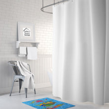 Load image into Gallery viewer, Troical Fish and Seaweed on Blue Machine Washable Memory Foam Mat 8713RUG