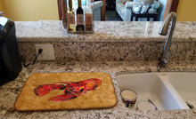 Load image into Gallery viewer, Lobster Dish Drying Mat – Absorbent, Artistic Kitchen Essentials 8715DDM